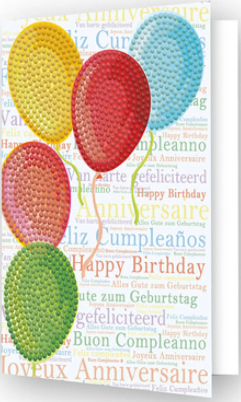 Diamond Dotz-ballonnen op hoge wenskaart